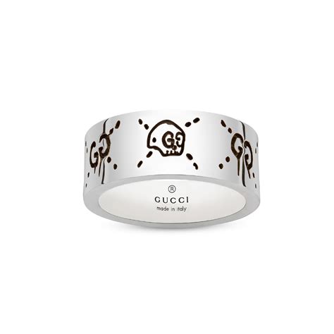 Gucci Ghost YBC455318001 9mm Silver Band 